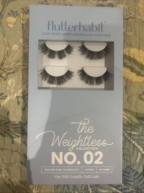 Flutterhabit.   Weightless Collection No.02 Faux-Mink Underlash Clusters - Black